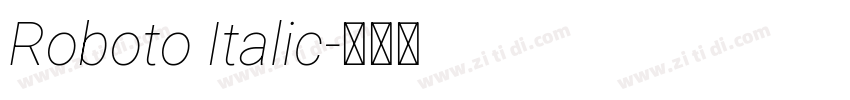 Roboto Italic字体转换